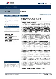 策略周报：持股过年还是持币过年