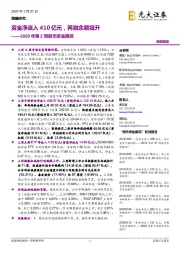 2020年第2周股市资金跟踪:资金净流入410亿元,两融余额提升