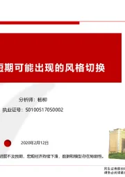 【民生策略】关注短期可能出现的风格切换