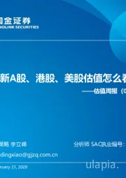 估值周报：最新A股、港股、美股估值怎么看？