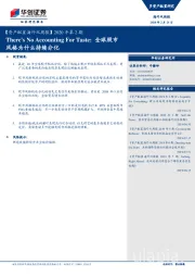 【资产配置海外双周报】2020年第2期：There's No Accounting For Taste：全球股市风格为什么持续分化