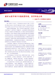 2020年3月份策略月度报告：看好A股市场中长期投资价值，坚守科技主线