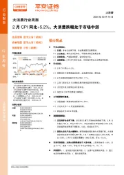 大消费行业周报：2月CPI同比+5.2%，大消费跌幅处于市场中游