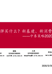 中泰策略2020年二季度投资策略报告：反弹买什么？新基建、新消费和生物安全法