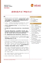 策略专题报告：疫情到底冲击了哪些行业？