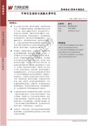 策略专题报告：市场交易指标与指数走势研究