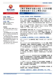 【粤开策略资金面日报】三只外资重仓股获连续十日以上增持