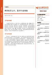 午盘解读：两市低开上行，医疗行业领涨