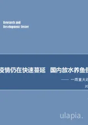 一周重大政策事件回顾与展望：新兴经济体疫情仍在快速蔓延 国内放水养鱼但不浑水摸鱼