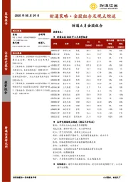 财通策略·金股组合及观点综述：财通6月金股组合