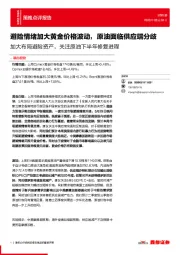 加大布局避险资产，关注原油下半年修复进程：避险情绪加大黄金价格波动，原油面临供应端分歧