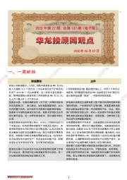 华龙投顾周观点2020年第22期,总第137期