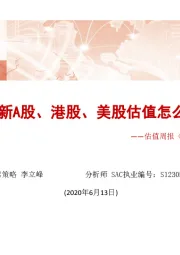 估值周报：最新A股、港股、美股估值怎么看？