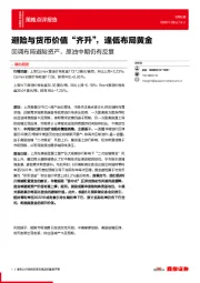 策略点评报告：避险与货币价值“齐升”，逢低布局黄金 回调布局避险资产，原油中期仍有反复