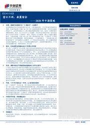 【策略专题】2020年中期策略:密云不雨,垂翼留余