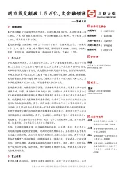 策略日报：两市成交额破1.5万亿，大金融领涨