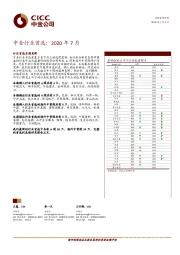 中金行业首选：2020年7月