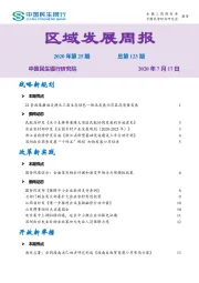 区域发展周报2020年第25期总第123期
