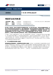7月29日市场大涨点评：增量资金进场配置