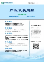 产业发展周报2020年第28期