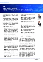 中央政治局年中会议简评:牢牢把握扩大内需这个战略基点,宏观政策注重落地见效