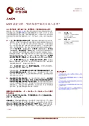 主题策略：MSCI 调整预测：哪些股票可能符合纳入条件？