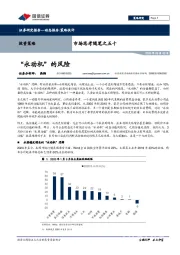 市场思考随笔之五十：“永动机”的风险