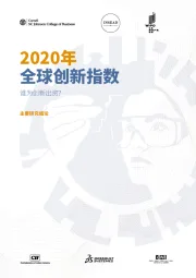 2020年全球创新指数：谁为创新出资？
