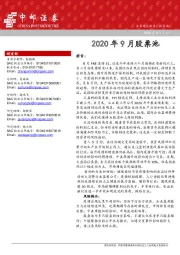 2020年9月股票池