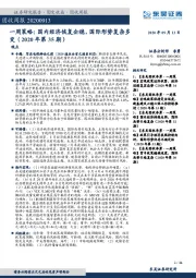 一周策略：国内经济恢复企稳，国际形势复杂多变（2020年第35期）