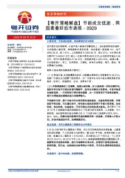 【粤开策略解盘】节前成交低迷，两因素看好后市表现