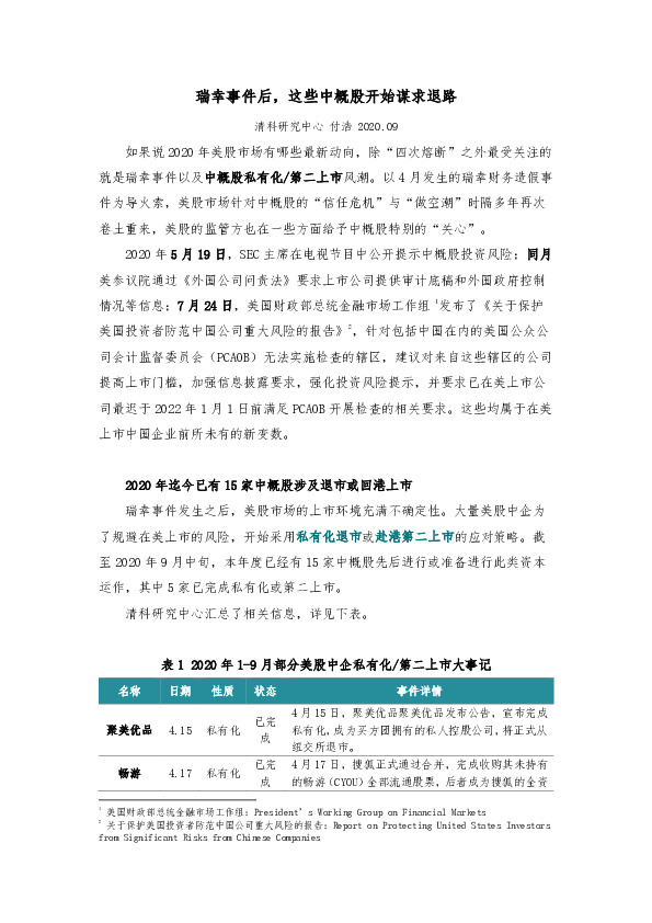 瑞幸事件后，这些中概股开始谋求退路