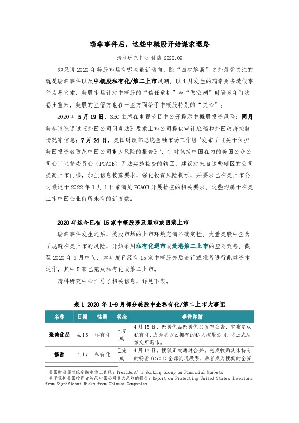 瑞幸事件后，这些中概股开始谋求退路