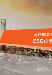 拆解ESG投资系列（一）概览篇：ESG投资：可持续的未来