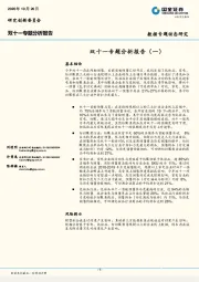 双十一专题分析报告（一）