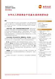 策略专题报告：如何从三季报预告中发掘A股的投资机会