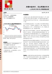 上市公司2020年三季报深度分析：业绩加速回升，关注周期品行业