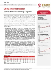 China Internet Sector:Eyes on "11.11":livestreaming & logistics