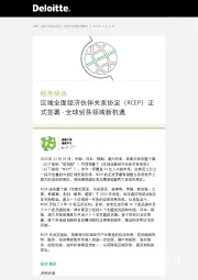 税务快讯：区域全面经济伙伴关系协定（RCEP）正式签署-全球贸易领域新机遇