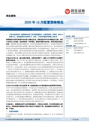 2020年12月配置策略精选