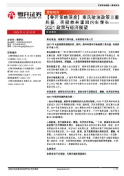 【粤开策略深度】乘风破浪政策三重共振，否极泰来重回内生增长——2021政策与经济展望