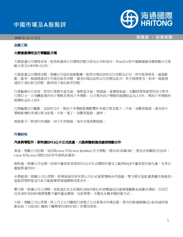 中国市场及A股点评