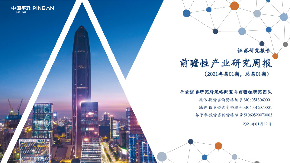 前瞻性产业研究周报（2021年第01期，总第01期）