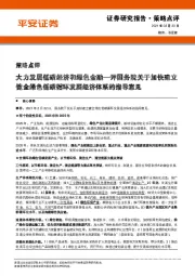 策略点评：大力发展低碳经济和绿色金融—评国务院关于加快建立健全绿色低碳循环发展经济体系的指导意见