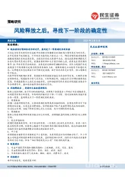 风险释放之后,寻找下一阶段的确定性