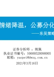 东吴策略·市场温度计：散户情绪降温，公募分化收敛