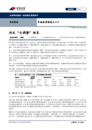 市场思考随笔之六十：历次“大调整”始末