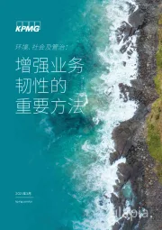 环境、社会及管治：增强业务韧性的重要方法