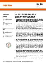2021年第一季度金融监管政策报告：金融聚焦可持续和高质量发展