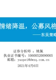 东吴策略·市场温度计：市场情绪降温，公募风格分化